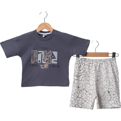 YAZLIK AYICIKLI EVERYTHING ŞORTLU TAKIM 12 Ay,2Y,3Y,4Y Erkek