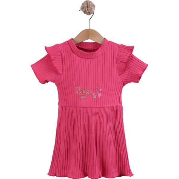 YAZLIK RAPORLU ELBİSE 2Y,3Y,4Y,5Y Kız