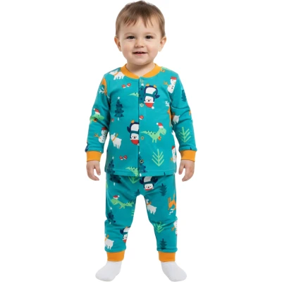 YEŞİL PENGUEN ÇITÇITLI PİJAMA 6 Ay,12 Ay,18 Ay,2Y Erkek