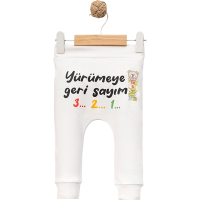 YÜRÜMEYE GERİ SAYIM DTF BASKILI MANSETLİ TEK ALT 1 Ay,3 Ay,6 Ay,9 Ay Uni