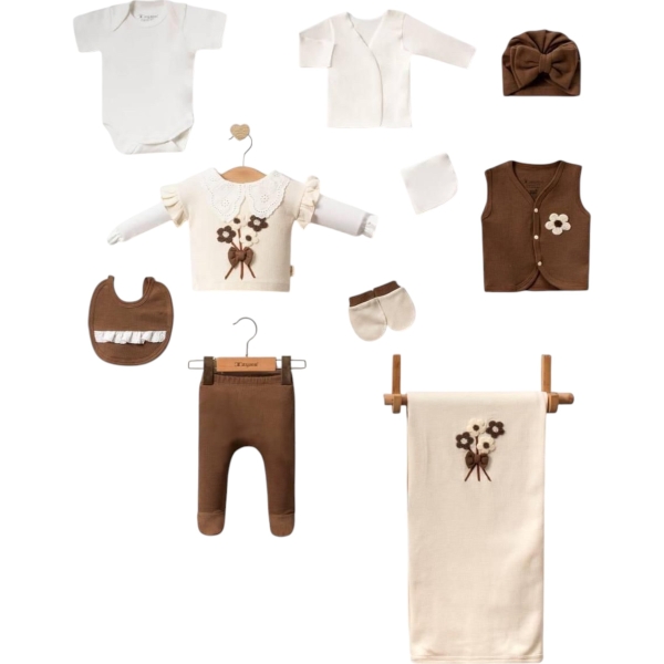 Yakası Dantelli 10LU Set 1 Ay Kız