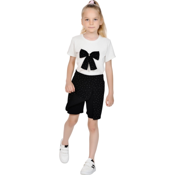 ZARA KURDELE YIRTMAÇ ŞORT ETEK TAKIM 4Y,6Y,8Y,10Y,12Y Kız