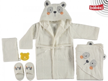 Babydo 5 Li Bornoz Set Panda  Uni