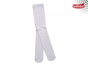 50 Denye Beyaz Kabartma Külotlu Çorap 2Y,3Y Kız