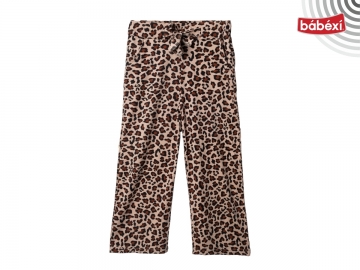 Viskon Leopar Desenli Açık Paça Cepli Şalvar  5Y,6Y,7Y,8Y Kız