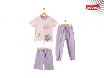 Kız Yazlık Üçlü Takım  6Y,7Y,8Y,9Y Kız