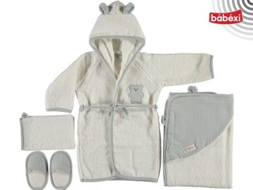 Bebekevi 5 Li Muslinli Havlu Bornoz Set  Uni