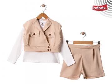 Crop Ceketli Badili 3lü Takım 5Y,6Y,7Y,8Y Kız