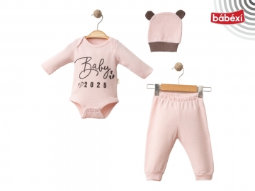 BABY 2025 BASKILI KIZ 3 LÜ TAKIM 3 Ay,6 Ay,9 Ay Kız