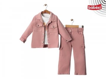 Kız Gabardin Gömlek Üçlü Takım 2Y,3Y,4Y,5Y Kız