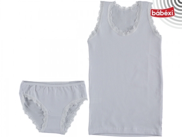 Kız Beyaz Likralı Slip Takım 10Y,11Y Kız