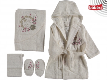 Nakışlı Lüks Bornoz Set Kraliçe  Kız