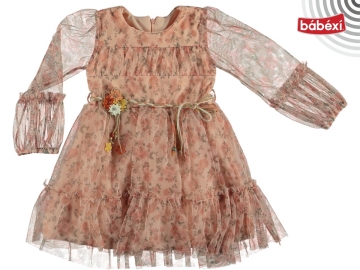 Drapeli Çocuk Elbise 12 Ay,2Y,3Y,4Y Kız