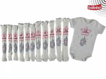 Babydo Kısa Kollu Ay Badi  Kız