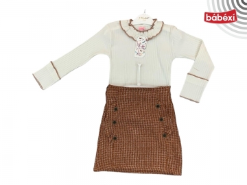 KOL YAKA FIRFIRLI ALT ŞANE ETEKLİ TAKIM 3Y,4Y,5Y,6Y Kız