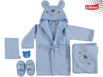 Babydo 5 Li Bornoz Set Sevimli Ayı  Uni