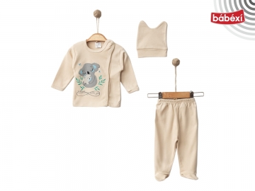 Koala Baskılı Biyeli Takım 3 Ay Uni